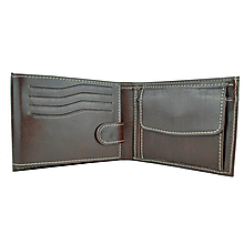 Pánske tašky - Pánska peňaženka z pravej kože v tmavo hnedej farbe - 9947705_
