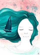 Kresby - Snívam o mori II, ilustrácia - 9946293_