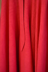 Šaty - Dlhé červené ľanové šaty - 9950677_