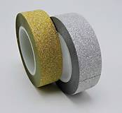 WP101 Washi páska zlatá/strieborná 1,5 cm 