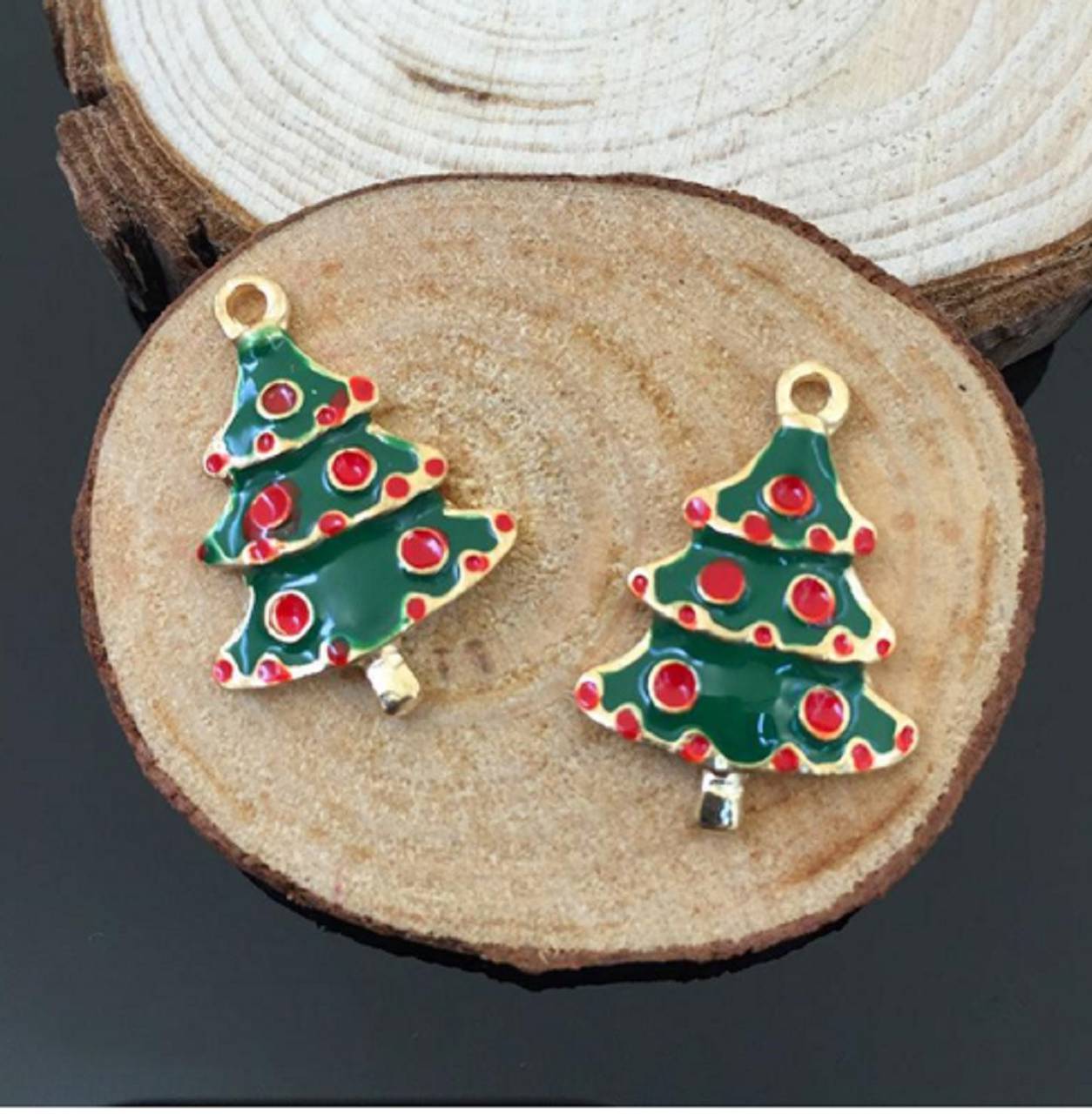 PR104 Prívesok vianočný STROMČEK 2,6 x 1,8 cm