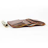 Pánske tašky - Kožená peňaženka mini na bankovky a kreditné karty ZMEJSS - 9951046_