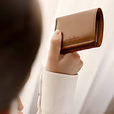 Pánske tašky - Kožená peňaženka mini na bankovky a kreditné karty ZMEJSS - 9951413_