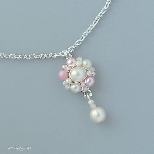 Náhrdelníky - Náhrdelník ♥ POWDER WEDDING ♥ - 9950808_