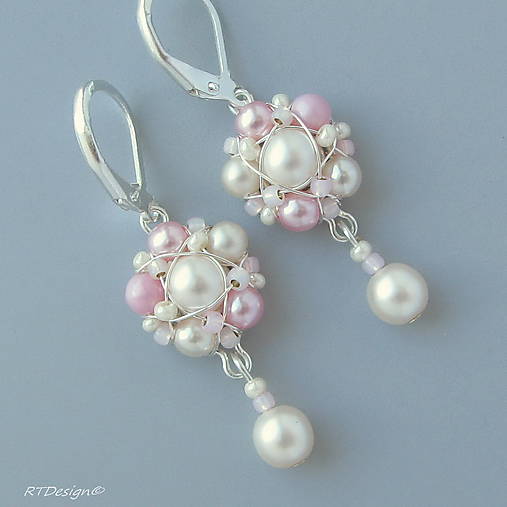 Náušnice - Náušničky ♥ POWDER WEDDING ♥ - 9950863_