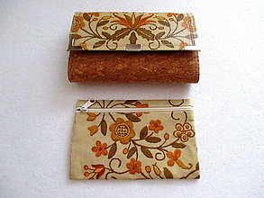 Peňaženky - Peňaženka "Ornament" + kapsička - 9955361_