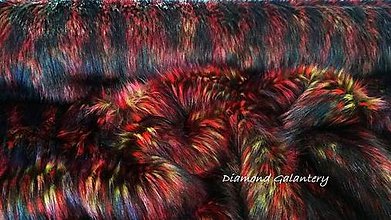 Textil - Kožušina huňatá - Firework II - cena za 10 cm - 9957643_