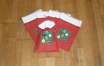 Úžitkový textil - Mikulášske/vianočné vrecúška na drobnosti  (na drobnosti 2) - 9956524_