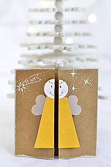 Papiernictvo - Malá vianočná pohľadnica - Anjelik môj - 9961696_