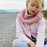 Detské doplnky - BUBLI nákrčník pre dievčatko v pastelovej ružovej - 9959049_