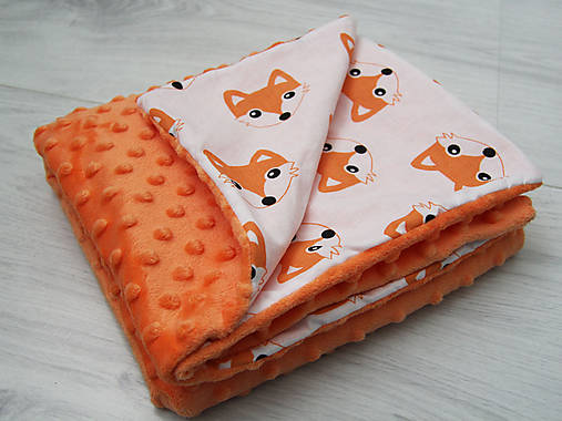  - Minky deka líšky (Oranžová) - 9963800_