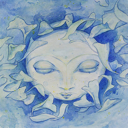 Grafika - Luna na jazere – originál - 9964155_