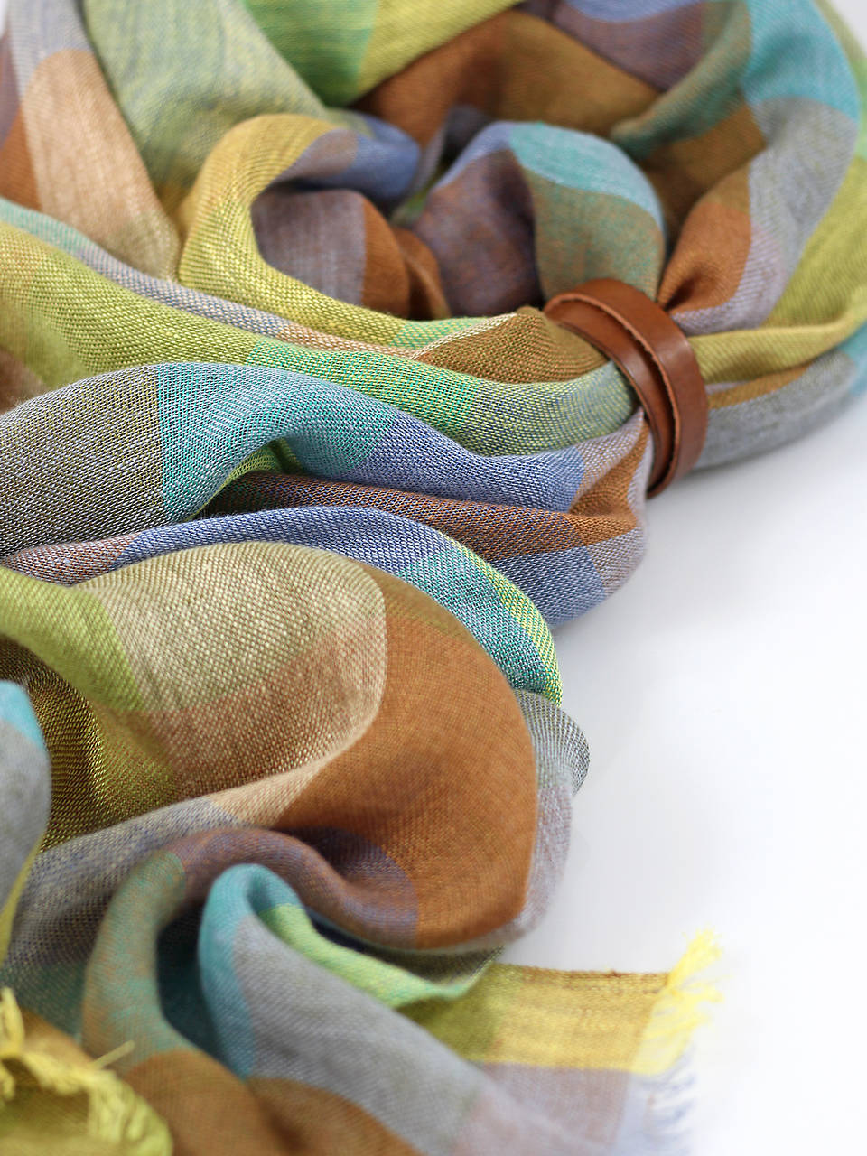 Štýlový pestrofarebný veľký ľanový šál/šatka "Colorie"