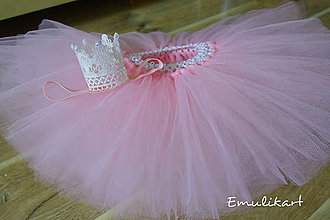 Detské oblečenie - Svetloružová baby pink tutu plus korunka - 9963376_