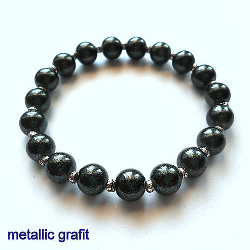 Náramok-OXANA metallic (grafit)