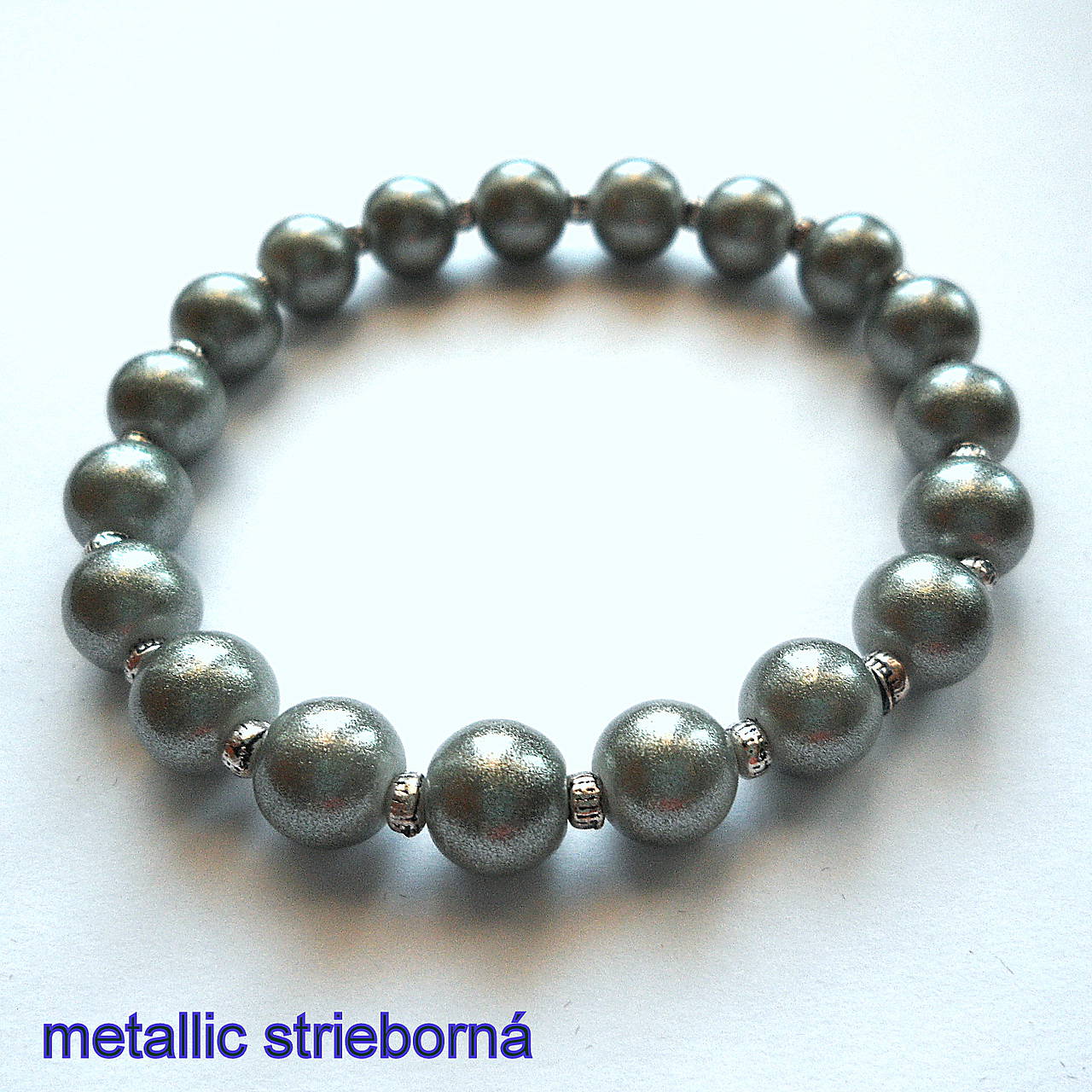 Náramok-OXANA metallic (strieborná)