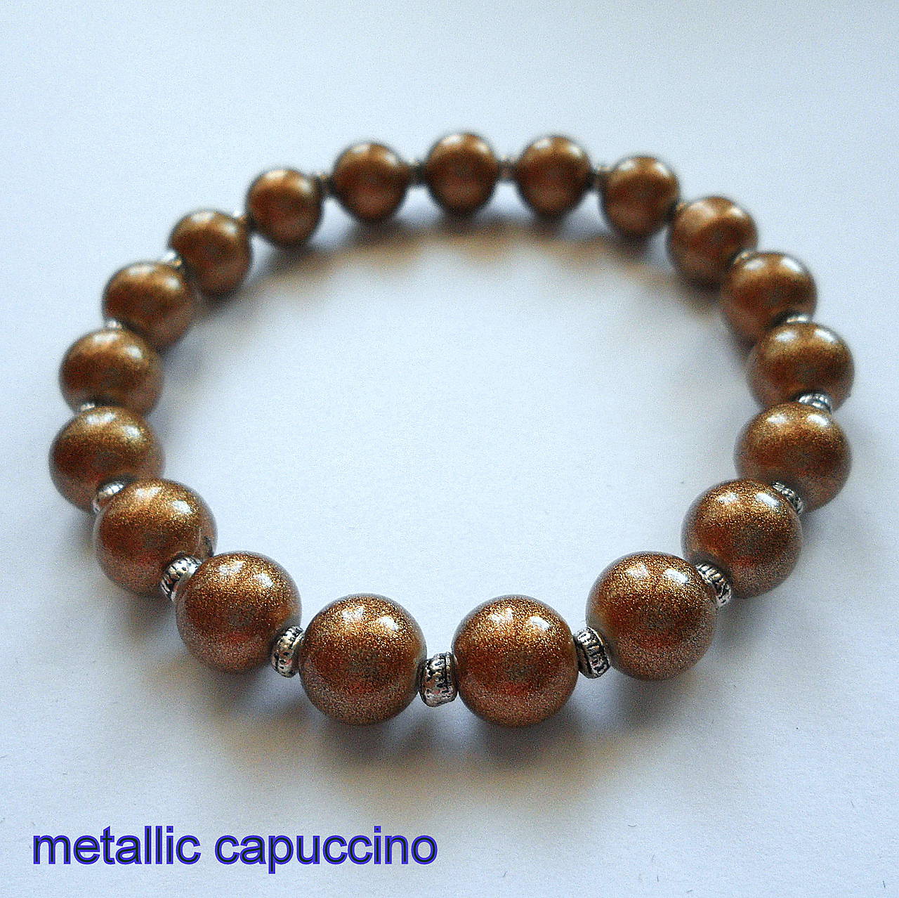 Náramok-OXANA metallic (capuccino)