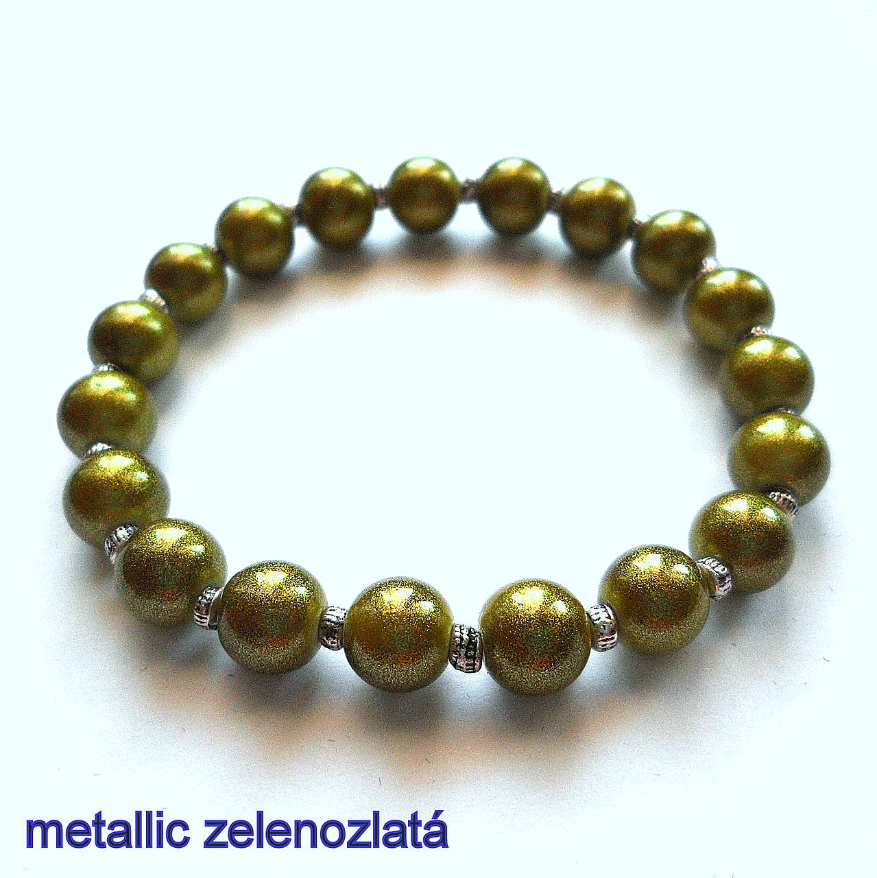 Náramok-OXANA metallic (zelenozlatá)