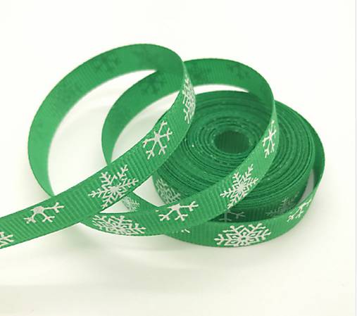 Stuha vianočná ripsová 10 mm / cena za 1 m (Tmavo zelená)