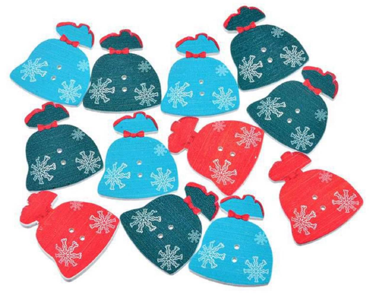 Gombíček vianočný BALÍČEK 3,5 x 3,0 cm