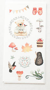 Papier - Akvarelový set - nálepky "cute" (B.) - 9968464_