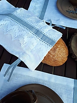 Úžitkový textil - Ľanové vrecko na chlieb Cottage Dream - 9969891_