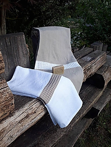 Úžitkový textil - Ľanová osuška a uterák Pure Linen I - 9970003_