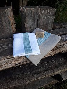 Úžitkový textil - Ľanová osuška a uterák Pure Linen II - 9970030_
