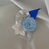 Svadobné pierka - Pierko pre ženícha modré odtiene - 9974198_