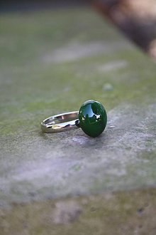 Prstene - Fusingový prsteň - Simple colours (Zelená) - 9975763_