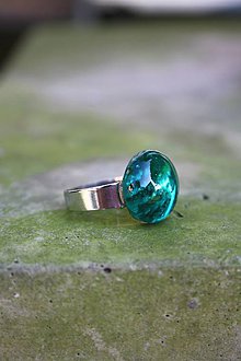 Prstene - Fusingový prsteň - Simple colours (Tyrkysová) - 9975771_