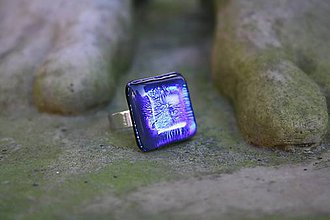 Prstene - Fusingový prsteň - Polnočný svit (2) - 9975814_