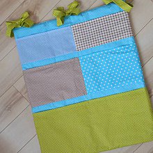 Detský textil - Vreckár *Modro-zelený*60x50 - 9977637_
