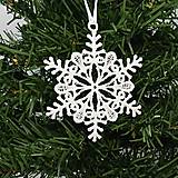 Dekorácie - Vianočná ozdoba čipka snehová vločka 25 rôznych (H) - 9983372_