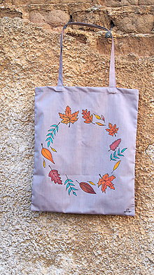 Nákupné tašky - Plátená taška ručne maľovaná- jeseň - 9983635_