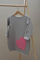  - Teplákové šaty/tunika Pinkki Heart - 9990935_