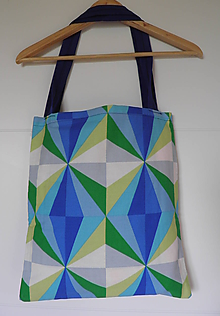 Veľké tašky - Veľká taška modrá mozaika - 9993044_