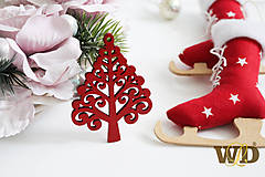 Dekorácie - Vianočné drevené ozdoby - 9991274_