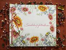 Papiernictvo - Fotoalbum klasický, polyetylénový obal s potlačou kvetinového venčeka a voliteľným textom - 9989792_