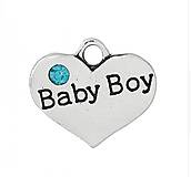 PR102 Prívesok BABY BOY/ GIRL 1,6 x 1,4 cm  (Baby boy)