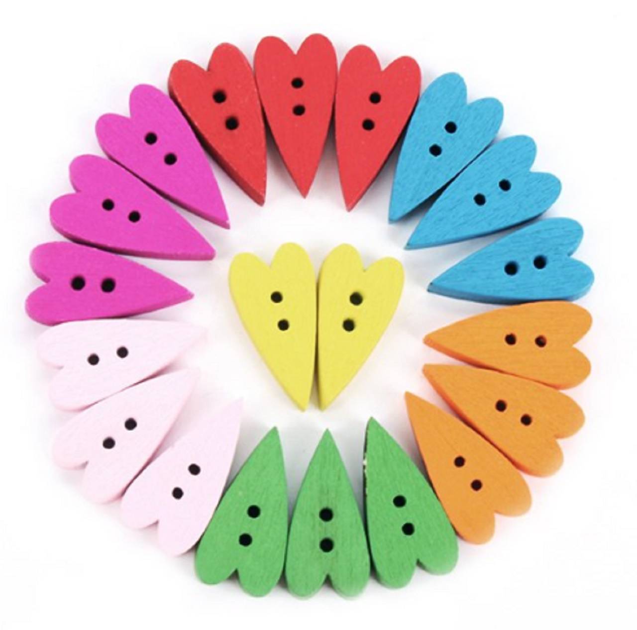 G104 Gombíček drevený SRDIEČKO 1,1 x 2,1 cm 