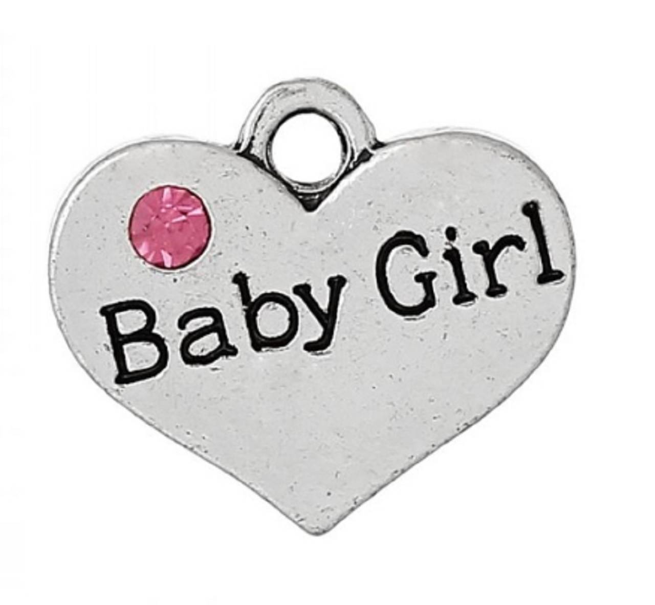 PR102 Prívesok BABY BOY/ GIRL 1,6 x 1,4 cm  (Baby girl)