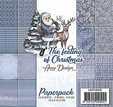 Papier - Amy Design - The feeling of Christmas - sada scrapbook papierov 6x6 inch  - 30% ZĽAVA - 9992247_