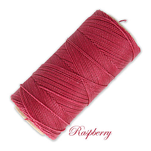 Galantéria - Linhasita voskovaná šnúrka na micro macramé, 1mm, bal.1klbko (168m), farebná škála č.1 (Raspberry) - 9993336_