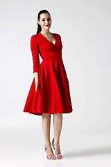 Šaty - Šaty Cross červené (40) - 9996350_