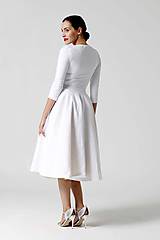 Šaty - Šaty Midi biele s véčkom (42) - 9996731_