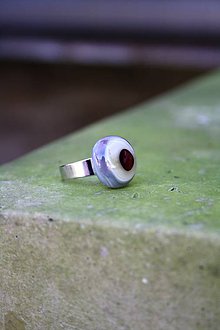 Prstene - Sklenený prsteň - Rybie očko 5 - 9994832_