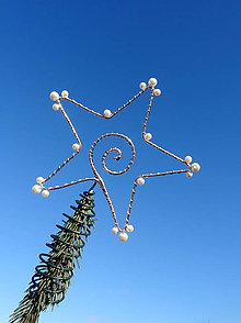 Dekorácie - hviezda Vianoc...špic na stromček - 9997277_