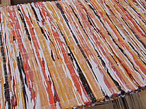 Úžitkový textil - RUČNE TKANÝ koberec 70 x 150cm, oranžový mix - 9995613_