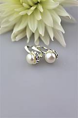 Náušnice - perly pravé náušnice luxusné - 9996833_